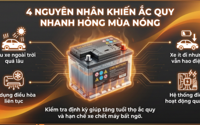 Vì Sao Mùa Nắng Nóng Dễ Hỏng Bình Ắc Quy Ô Tô? | Bình Hiệp Phát