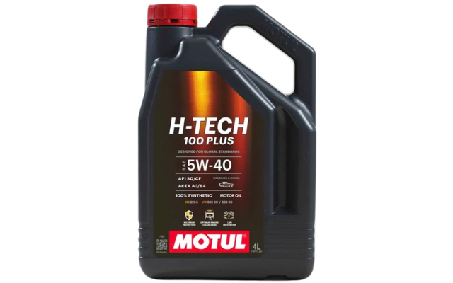  Nhớt ô tô Motul H-TECH 100 PLUS 5W40 4L – Dầu Nhớt Động Cơ 100% Tổng Hợp Chuẩn API SQ/CF