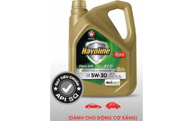 Nhớt Havoline Caltex ProDS FullSyn Eco 5W30 4L API SP ILSAC – Dầu Nhớt Ô Tô Chính Hãng