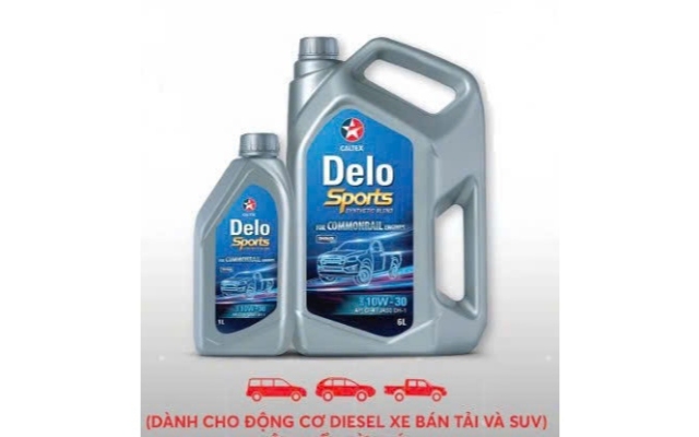 Nhớt Havoline Caltex Delo Sports SynB 10W30 (6L+1L) – Nhớt Xe Bán Tải, SUV Máy Dầu API CI-4