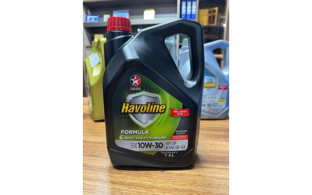 Nhớt Havoline Caltex Formula 10W30 4L API SP – Dầu Nhớt Ô Tô Động Cơ Xăng