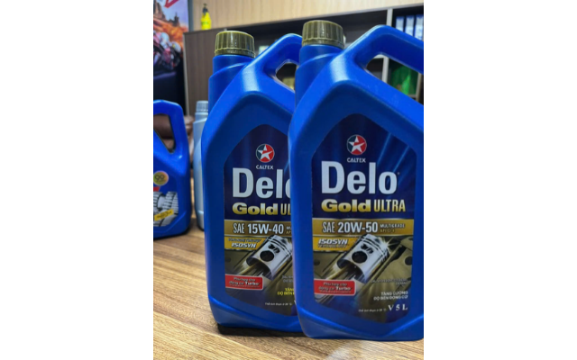 Nhớt Caltex Delo Gold Ultra 20W50 5L và 15W40 5L Chính Hãng – Bình Hiệp Phát