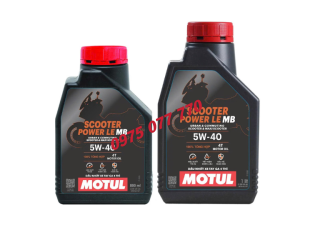 nhớt xe tay ga MOTUL SCOOTER POWER LE 4T 5W40, API SP, JASO MB, 100% tổng hợp, chính hãng