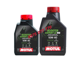 nhớt xe tay ga MOTUL SCOOTER EXPERT LE 10W40, API SP, JASO MB, bán tổng hợp, chính hãng