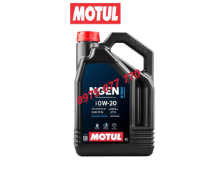 nhớt motul ô tô NGEN HYBRID 0W20, 4L, API Service SQ, ILSAC GF-7A, 100% tổng hợp, chính hãng