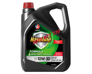 nhớt Havoline Caltex  ô tô Formula 10W30 4L,  chuyên động cơ xăng ,dầu khoáng, API SP