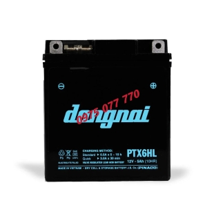 Ắc quy khô miễn bảo dưỡng Đồng Nai PTX6HL - 12V - 5Ah
