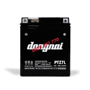 Ắc quy khô miễn bảo dưỡng Đồng Nai PTZ7L - 12V - 7Ah
