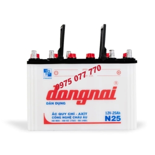Ắc quy dân dụng Đồng Nai N25 -12V-25Ah