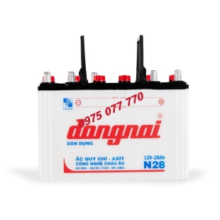 Ắc quy dân dụng Đồng Nai N28 -12V-28Ah