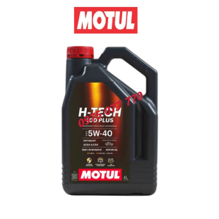 nhớt motul ô tô HTECH 100 PLUS 5W40 4L, API SQ/CF,  OEMs, 100% tổng hợp, chính hãng