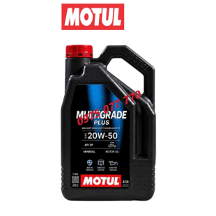 nhớt motul ô tô MULTIGRADE PLUS 20W50 4L, chuyên động cơ xăng, API SP, dòng khoáng , chính hãng