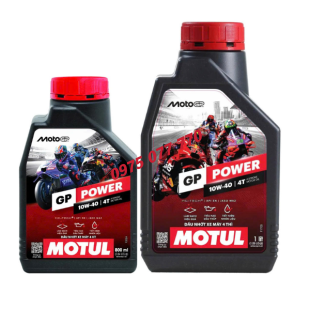 nhớt xe máy số MOTUL GP POWER 10W40, API SN, JASO MA2, khoáng, chính hãng