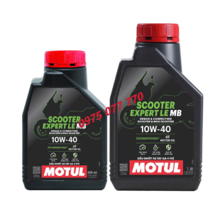nhớt xe tay ga MOTUL SCOOTER EXPERT LE 10W40, API SP, JASO MB, bán tổng hợp, chính hãng