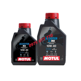 nhớt xe tay ga MOTUL SCOOTER LE 10W40, API SN, JASO MB, Khoáng, chính hãng