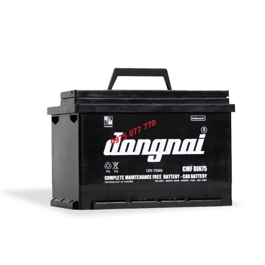 Ắc quy khô miễn bảo dưỡng Đồng Nai CMF DIN75 - 12V - 75Ah