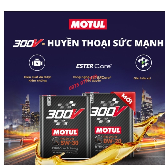 Motul nhớt ô tô cao cấp - 300V POWER 0W-20 6X2L