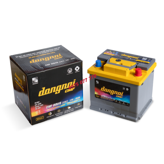 Ắc quy khô miễn bảo dưỡng Đồng Nai CMF DIN45 [LN1] - 12V - 45Ah