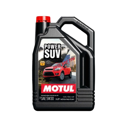  nhớt motul ô tô POWER SUV 5W30 1L, 5L , API SP, ACEA C3, 100% tổng hợp,chính hãng