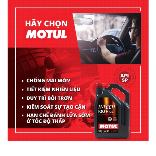 Motul nhớt ô tô cao cấp - H-TECH 100 PLUS 5W30 SP 4X4L