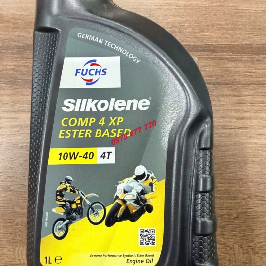 nhớt xe máy số FUCHS SILKOLENE COMP XP ESTER BASED 10W40 1L, chính hãng