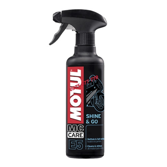 Motul đánh bóng bề mặt nhựa xe máy -  E5 SHINE & GO 12X0.400L