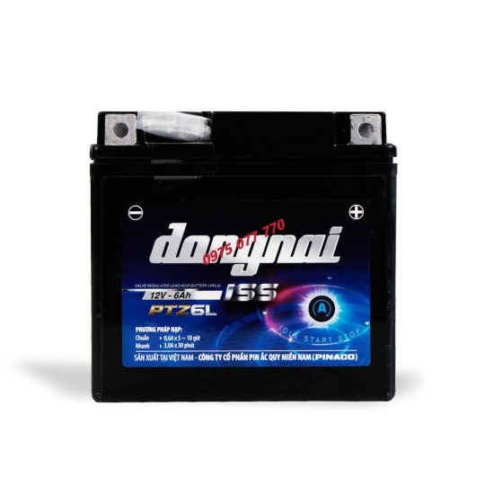 Ắc quy khô miễn bảo dưỡng Đồng Nai PTZ7A - 12V - 7Ah