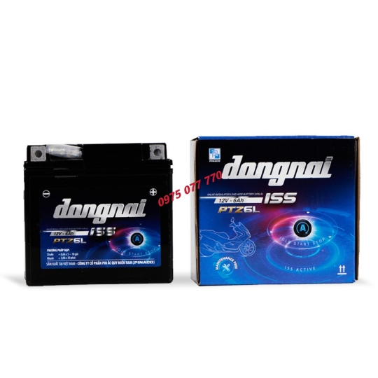 Ắc quy khô miễn bảo dưỡng Đồng Nai PTZ6L - 12V - 6Ah