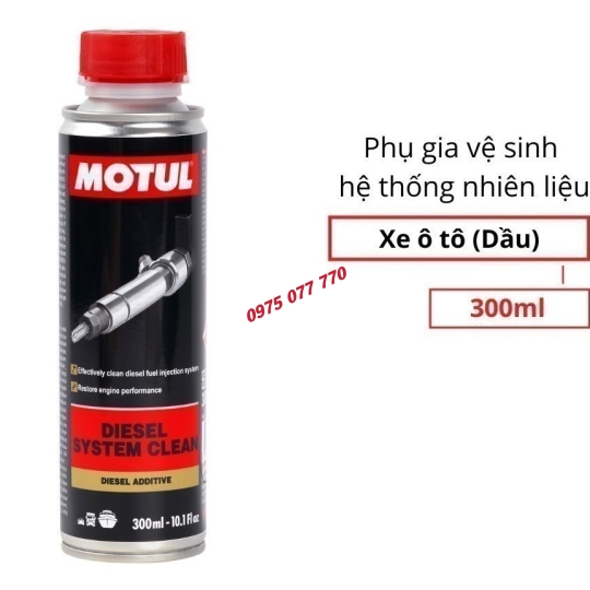 Motul phụ gia vệ sinh hệ thống nhiên liệu ô tô (máy dầu)  - DIESEL SYSTEM CLEAN 12X0.300L CN