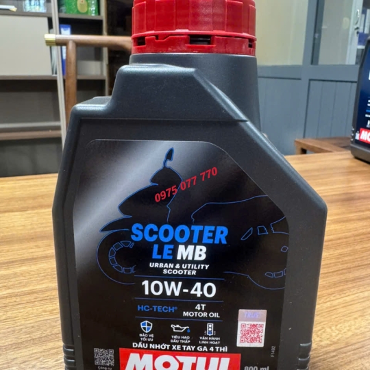nhớt xe tay ga MOTUL SCOOTER LE 10W40, API SN, JASO MB, Khoáng, chính hãng