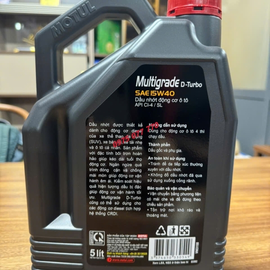 nhớt motul ô tô MULTIGRADE PLUS 15W40 4L, chuyên động cơ xăng API SQ/CF, dòng khoáng, chính hãng