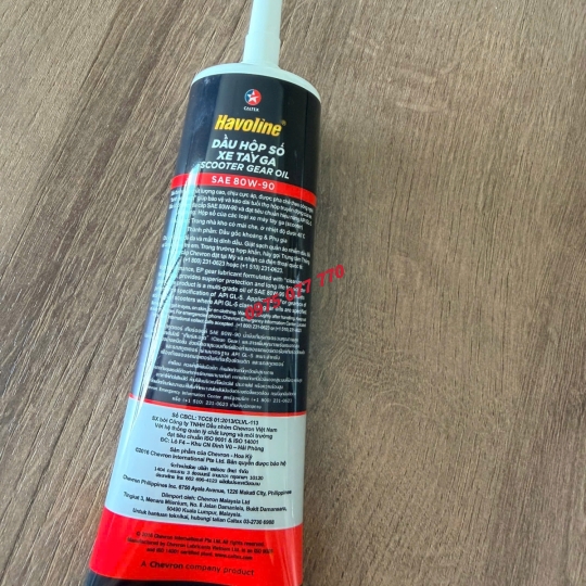 nhớt láp xe tay ga  HAVOLINE CALTEX Scooter GearOil 80W90 120ml ML3, chính hãng