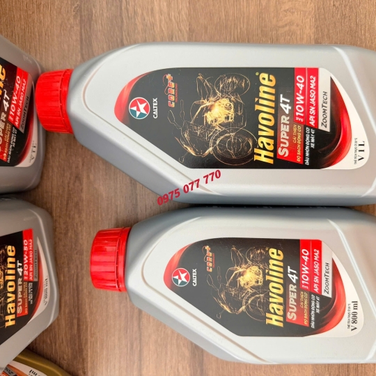 nhớt xe máy số HAVOLINE Super 4T 10W40, API SN, JASO MA2, dòng khoáng, chính hãng