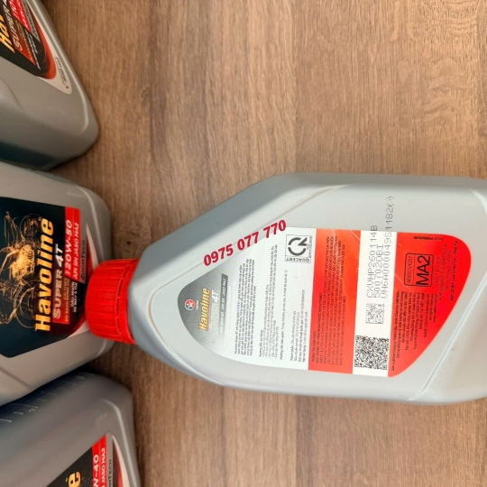 nhớt xe máy số HAVOLINE Super 4T 20W50,API SN, JASO MA2, dòng khoáng, chính hãng