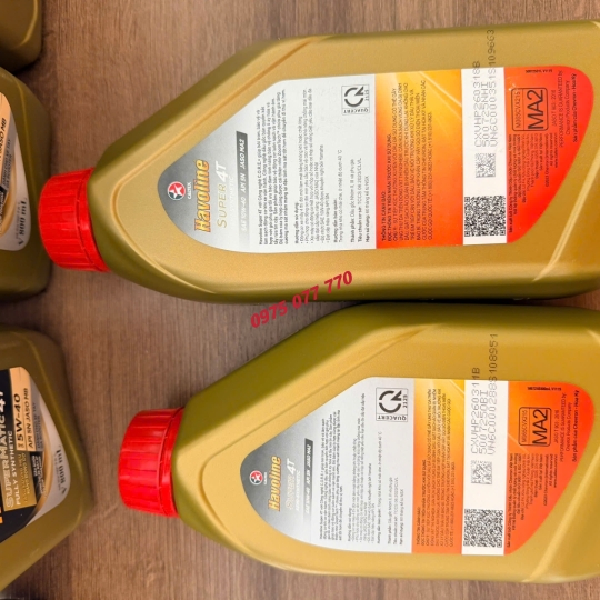 nhớt xe máy số HAVOLINE Super 4T Semi Synthetic 10W40, API SN, bán tổng hợp chính hãng