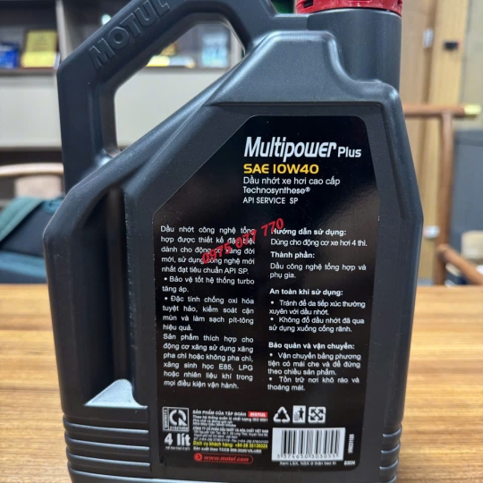 nhớt motul ô tô MULTIPOWER PLUS 10W40  , API API SQ, bán tổng hợp, chính hãng
