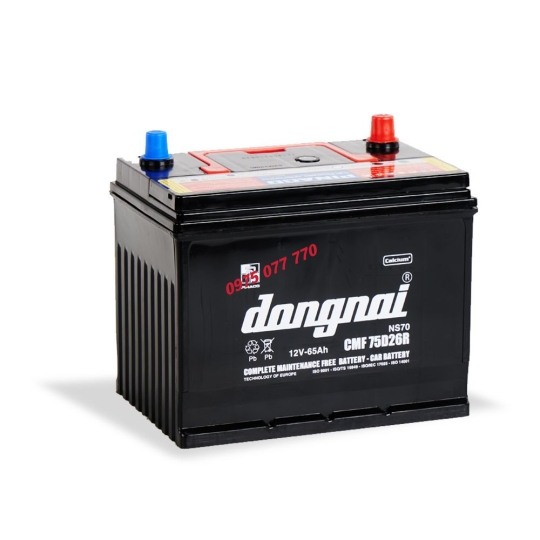 Ắc quy khô miễn bảo dưỡng  Đồng Nai CMF 75D26R  12V-65Ah