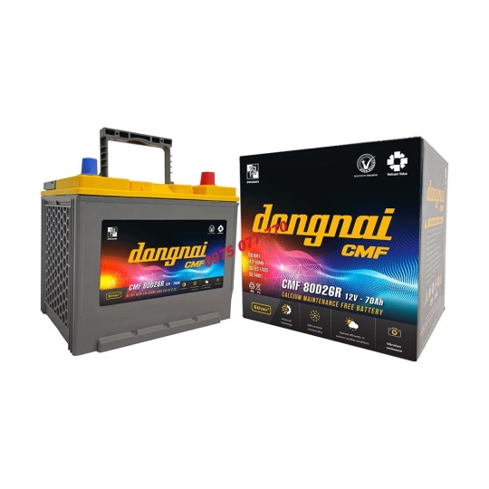 Ắc quy khô miễn bảo dưỡng Đồng Nai CMF 80D26R - 12V - 70Ah 