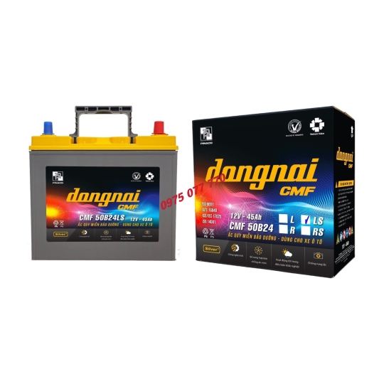 Ắc quy khô miễn bảo dưỡng Đồng Nai CMF 50B24LS - 12V - 45Ah  