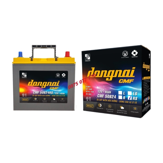 Ắc quy khô miễn bảo dưỡng Đồng Nai CMF 50B24R - 12V - 45Ah