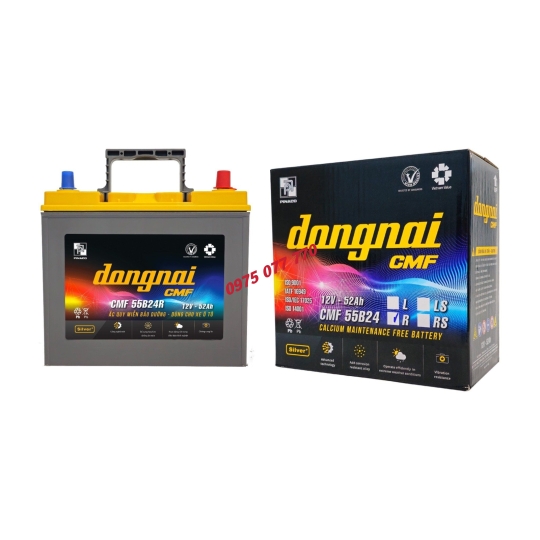 Ắc quy khô miễn bảo dưỡng Đồng Nai CMF 55B24R - 12V - 52Ah
