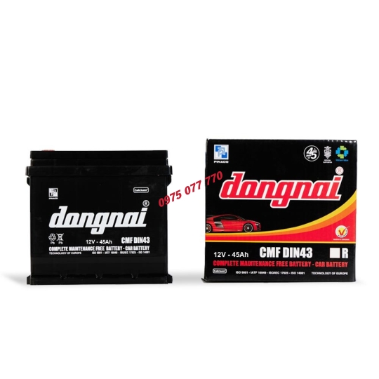 Ắc quy khô miễn bảo dưỡng Đồng Nai CMF DIN43 - 12V - 45Ah