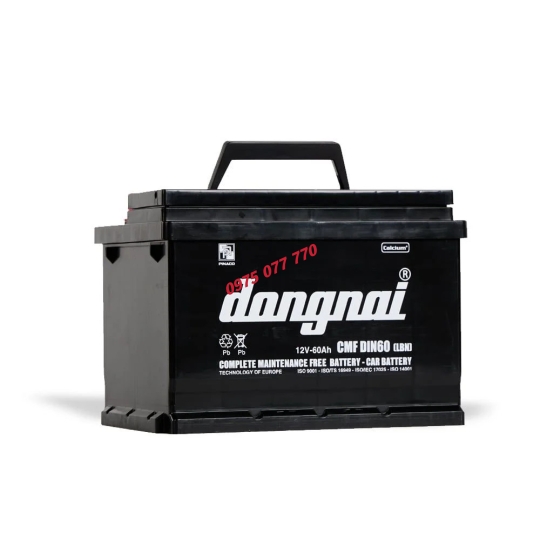Ắc quy khô miễn bảo dưỡng Đồng Nai AGM DIN60 - 12V - 60Ah