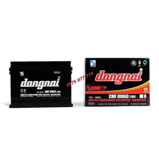 Ắc quy khô miễn bảo dưỡng Đồng Nai CMF DIN60 (LBN) - 12V - 60Ah