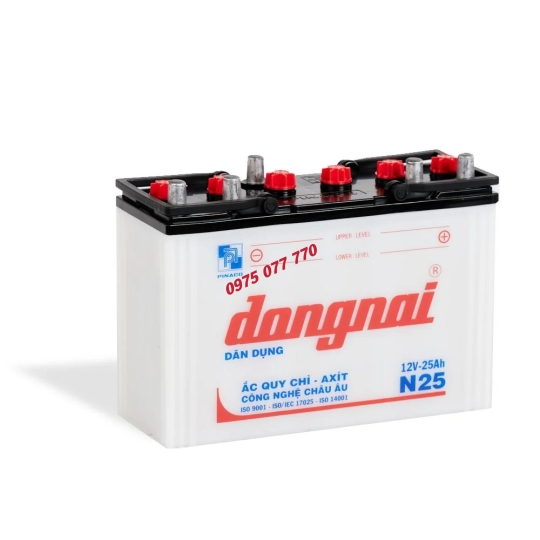 Ắc quy dân dụng Đồng Nai N25 -12V-25Ah