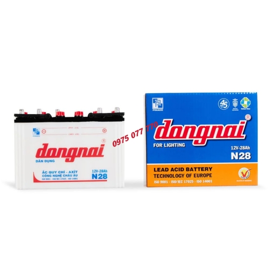 Ắc quy dân dụng Đồng Nai N28 -12V-28Ah