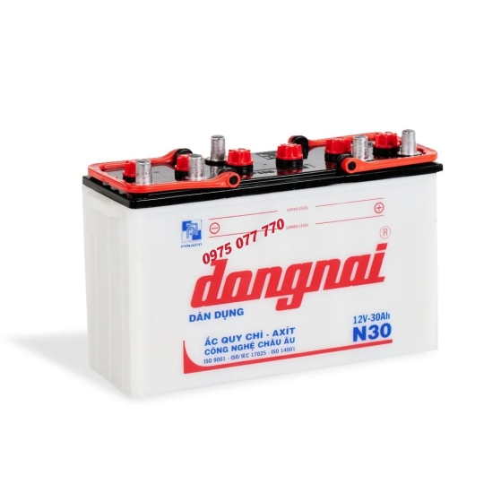 Ắc quy dân dụng Đồng Nai N30 -12V- 30Ah