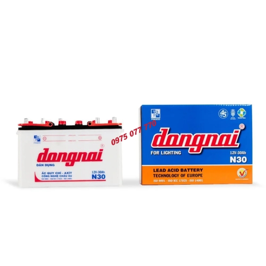 Ắc quy dân dụng Đồng Nai N30 -12V- 30Ah