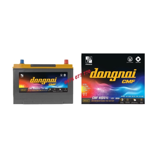 Ắc quy khô miễn bảo dưỡng Đồng Nai CMF 95D31L - 12V - 80Ah