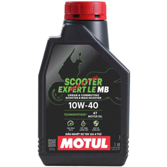 nhớt xe tay ga MOTUL SCOOTER EXPERT LE 10W40, API SP, JASO MB, bán tổng hợp, chính hãng